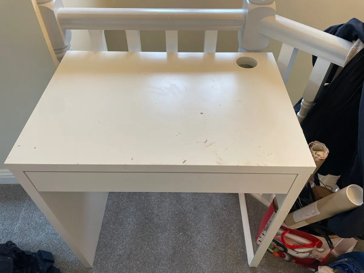ikea white desk for sale - Image 1