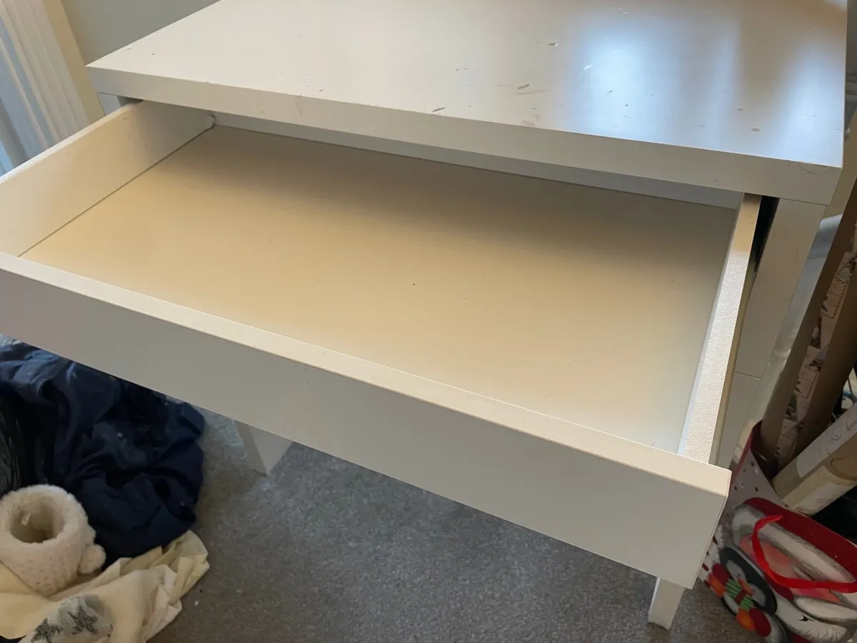 ikea white desk for sale - Image 3