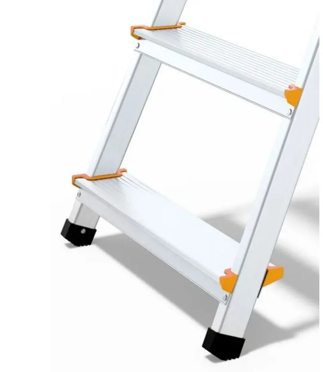 PRO Aluminum Ladder with 8-Step Shelf - Image 2