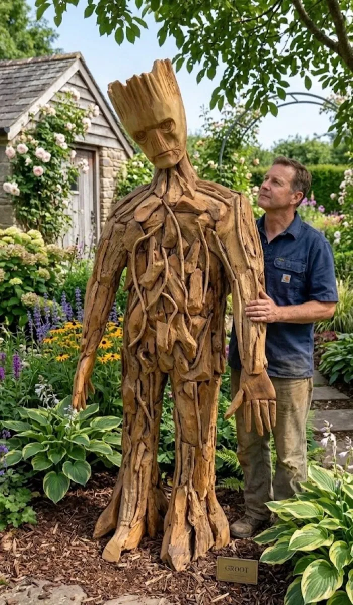 Driftwood groot statue life size - Image 2