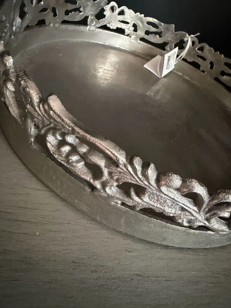 Lene bjerre heavy silver tray - Image 3
