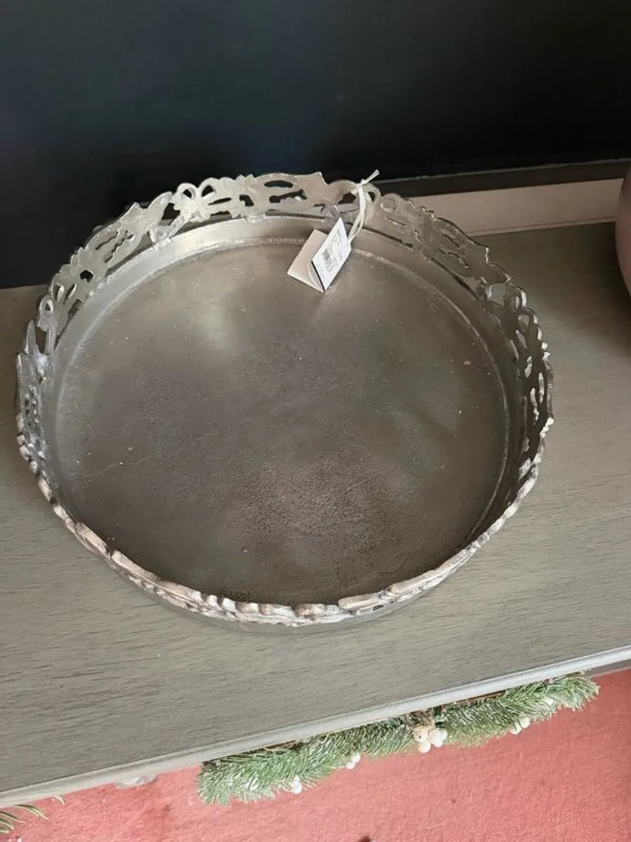 Lene bjerre heavy silver tray - Image 4