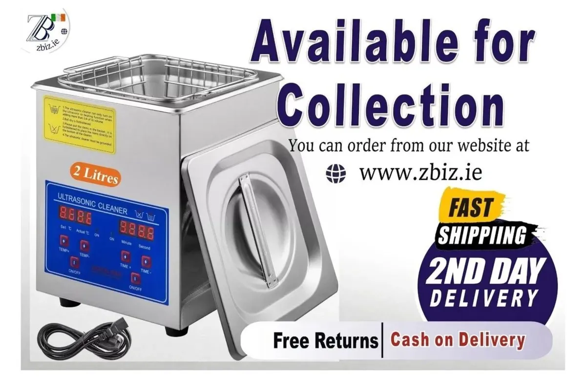 2L Ultrasonic Washing Cleaner for Small Items - Image 1