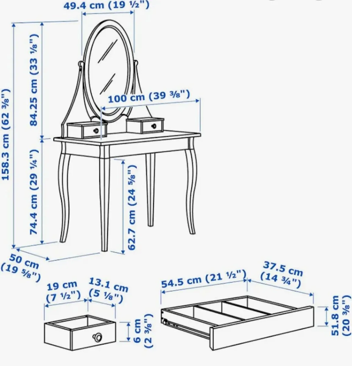 Make up table and chair - Image 2