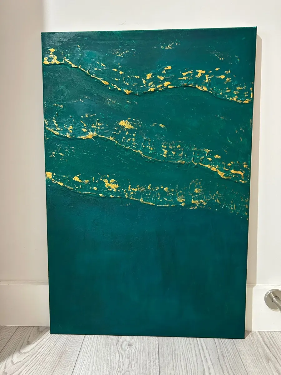 Green abstract painting - Image 2