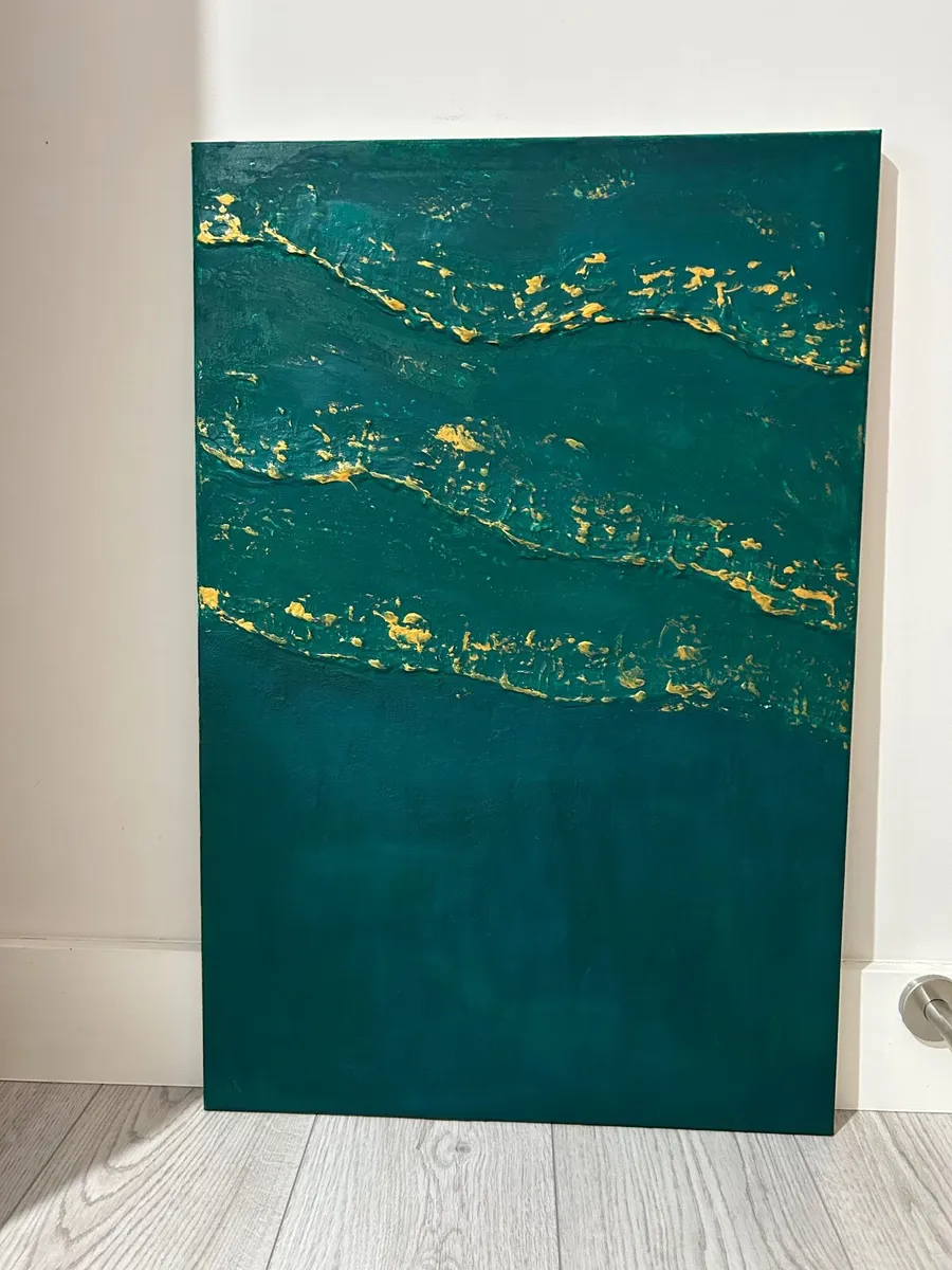 Green abstract painting - Image 3