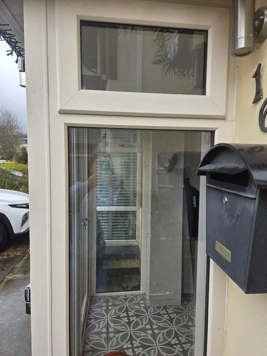 French Doors and side panels cream UVPVC - Chrome Hard wear - Image 3