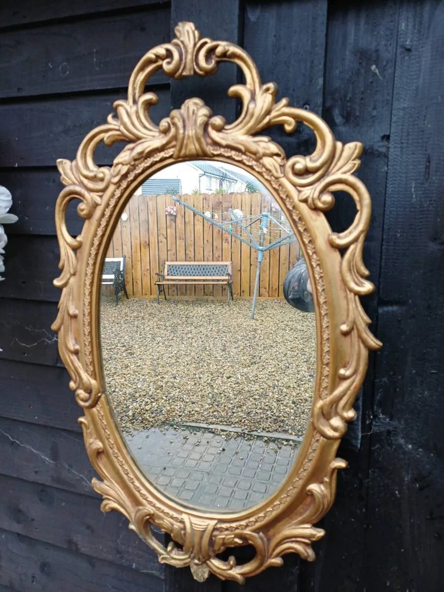 1950/60s Metal Framed Mirror - Image 3