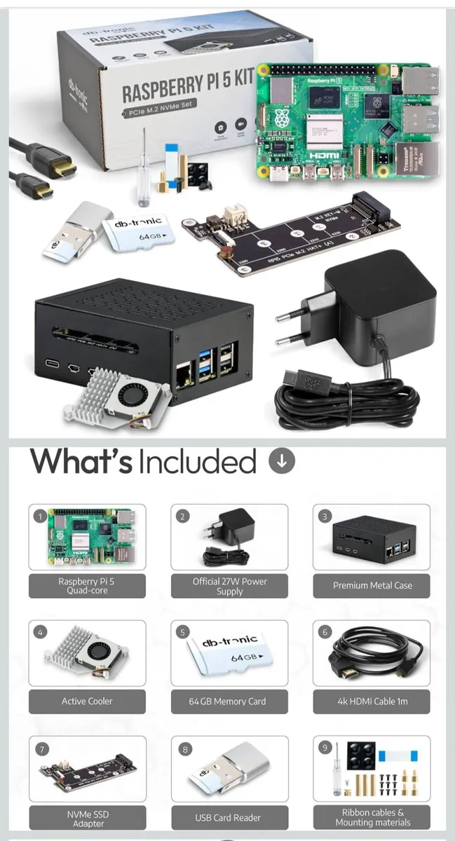 Raspberry Pi 5 8GB NVMe Kit - Image 1