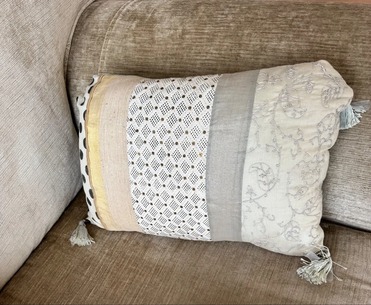 Laura Ashley Cushions Beige/Duck Egg - Image 3