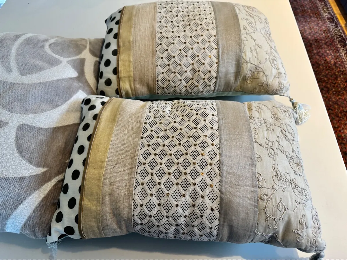 Laura Ashley Cushions Beige/Duck Egg - Image 4