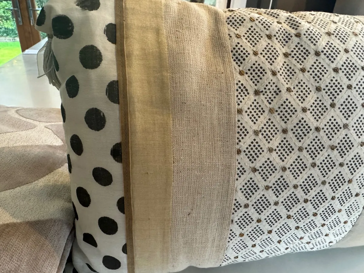 Laura Ashley Cushions Beige/Duck Egg - Image 1