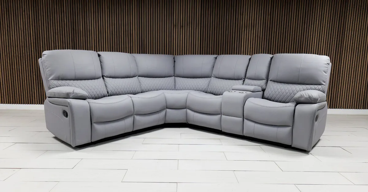 Rita Corner Leather Recliner Sofa - Image 4