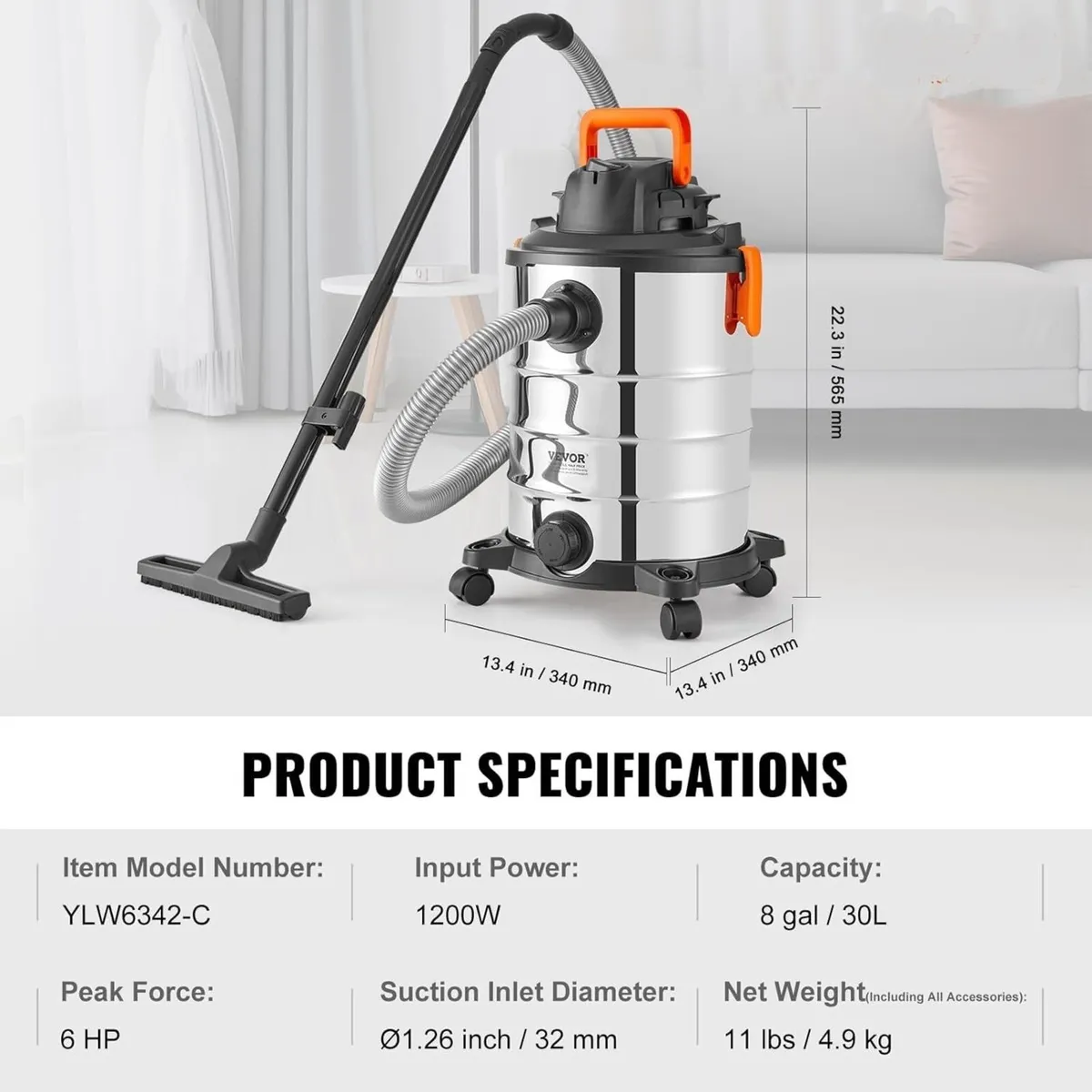 Vacuum Cleaner 30L Industrial Wet Dry Extractor - Image 4