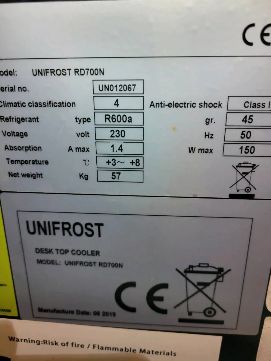 Fridge Display Cake Sandwich Fridge UNIFROST - Image 4