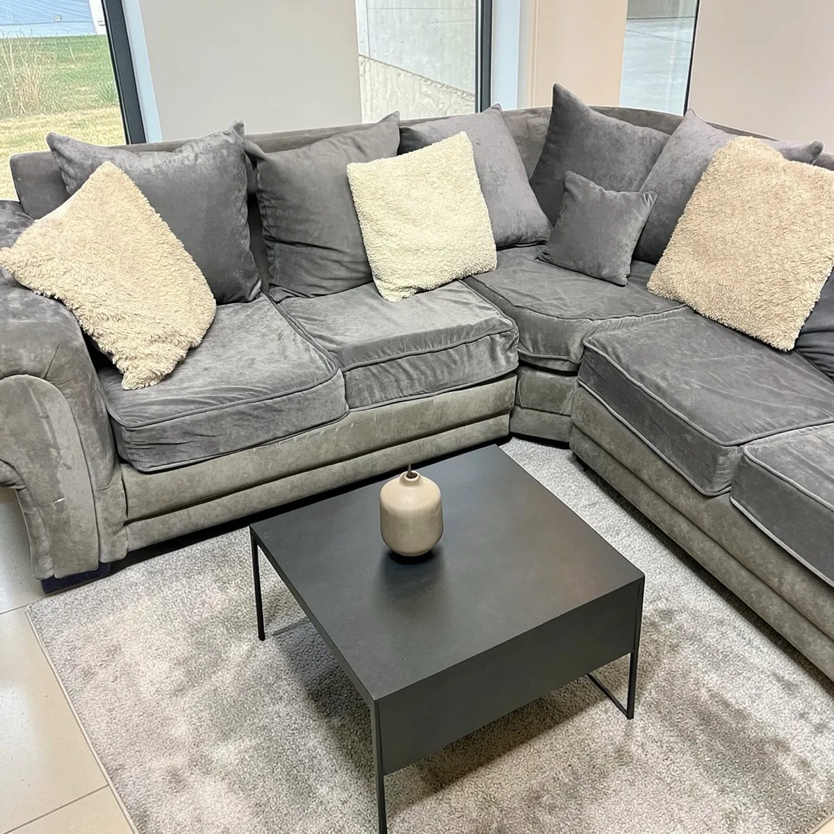 Grey corner sofa L shaped - Image 4