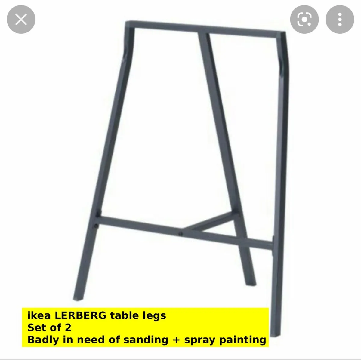 FREE table top and legs - very used condition* - Image 2