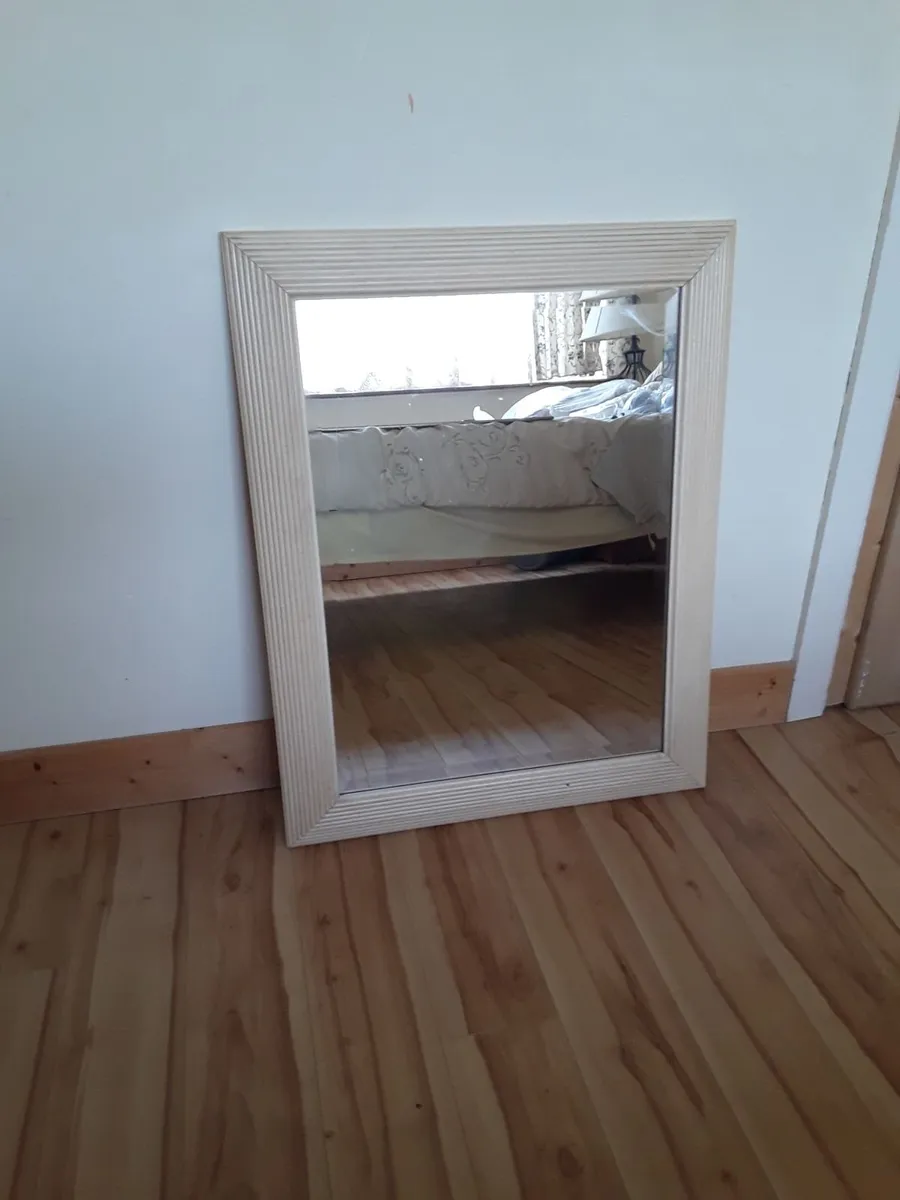 Very heavy solid mirror cream coloured rivet frame - Image 1