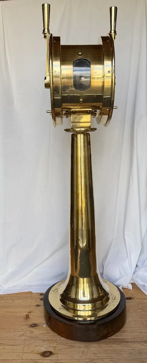 Antique ships brass engine twin engine telegraph - Image 3
