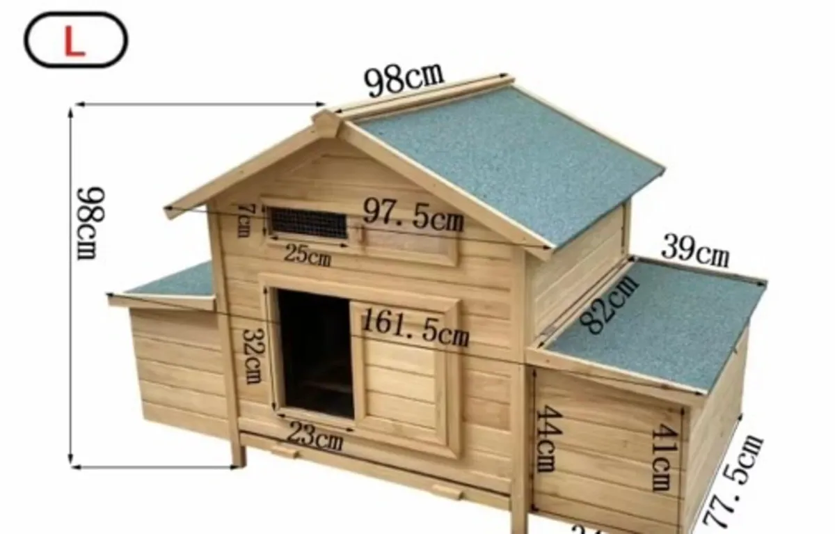 Strong Wooden Chicken Coop – Multiple Sizes - Image 2