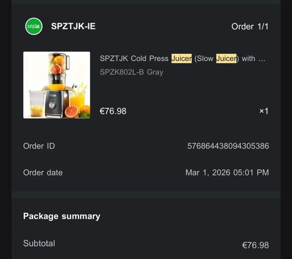 Cold Pressed Juicer - Image 4