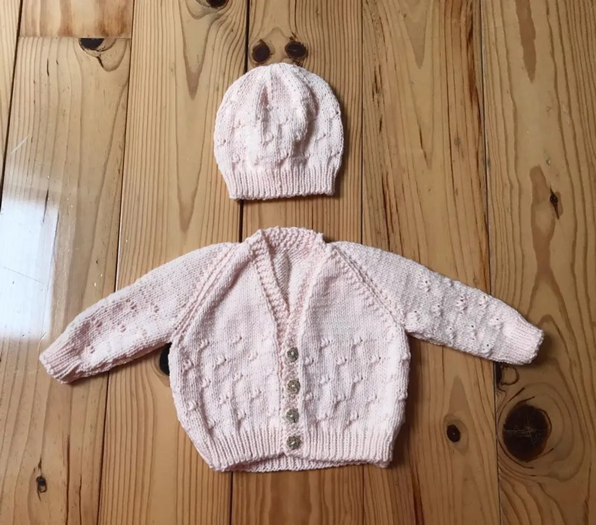 Baby Cardigan and Hat - Image 1