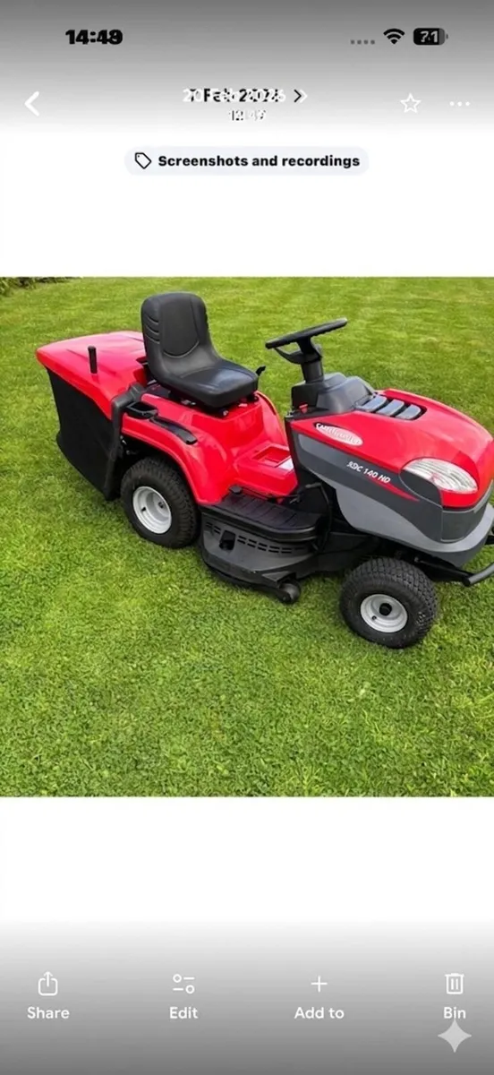 Mint condition 2021 Castlegarden mower - Image 3