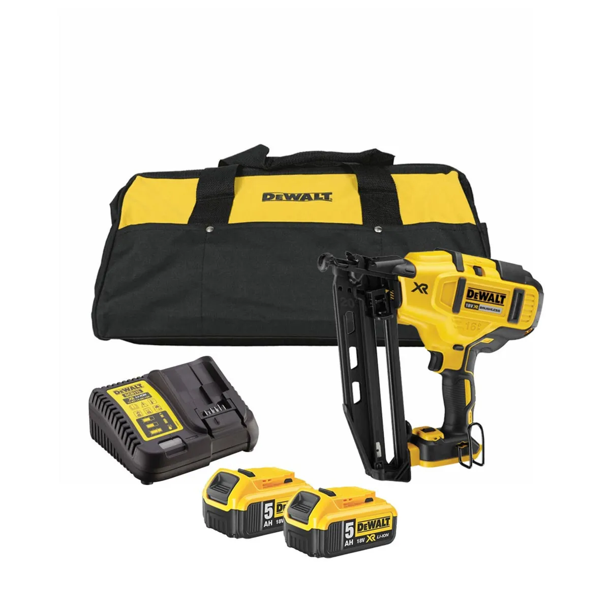 DeWalt 18v Brushless 16 Gauge 2nd Fix Nail Gun Kit