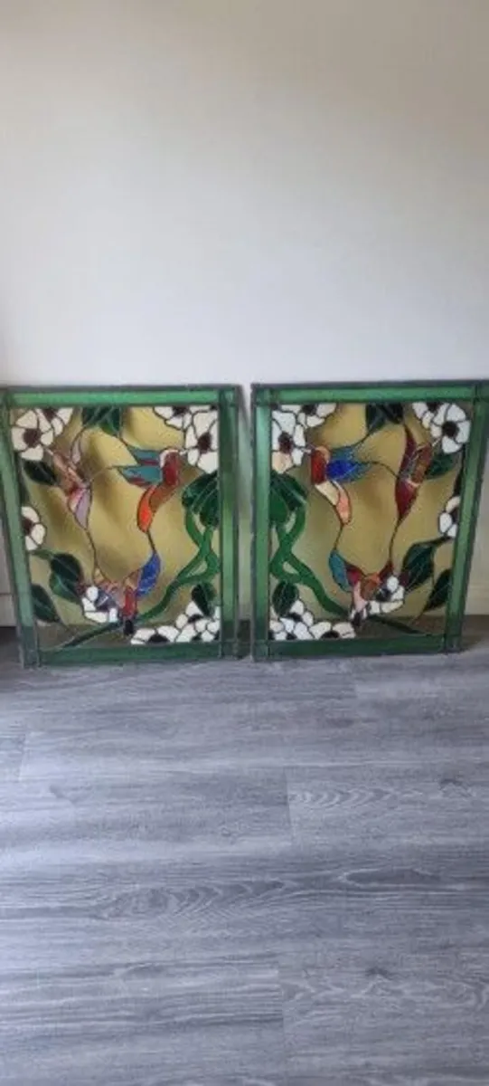 Colourful Stain glass window panels - Image 1