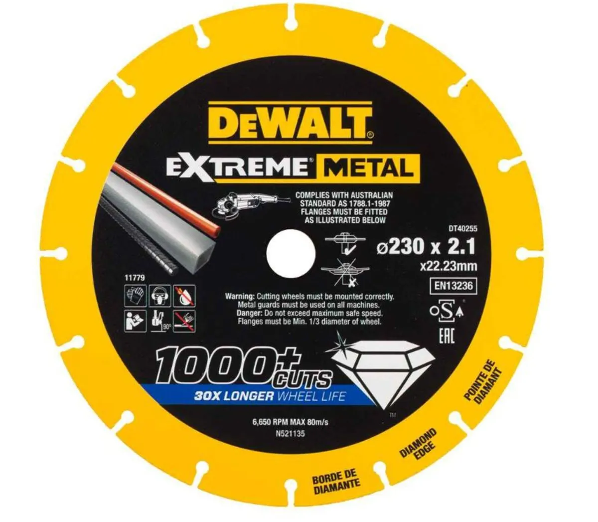 DeWalt DT40255 230 x 22.23mm Extreme Metal Wheel