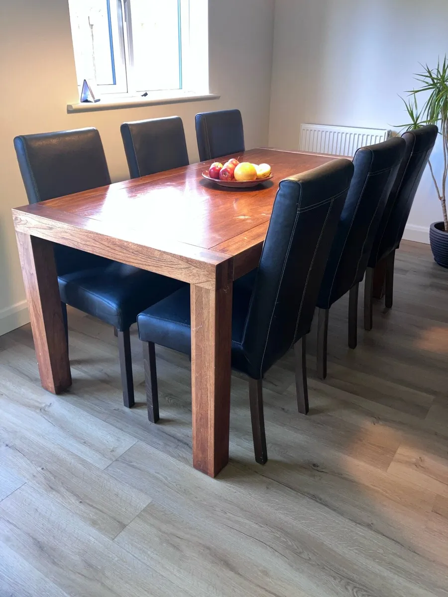 Dining Table c/w 6 chairs - Image 1