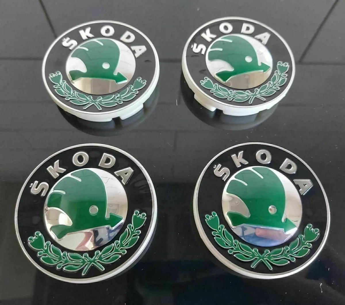 4 x Skoda Centre Caps - FREE POST - Image 1