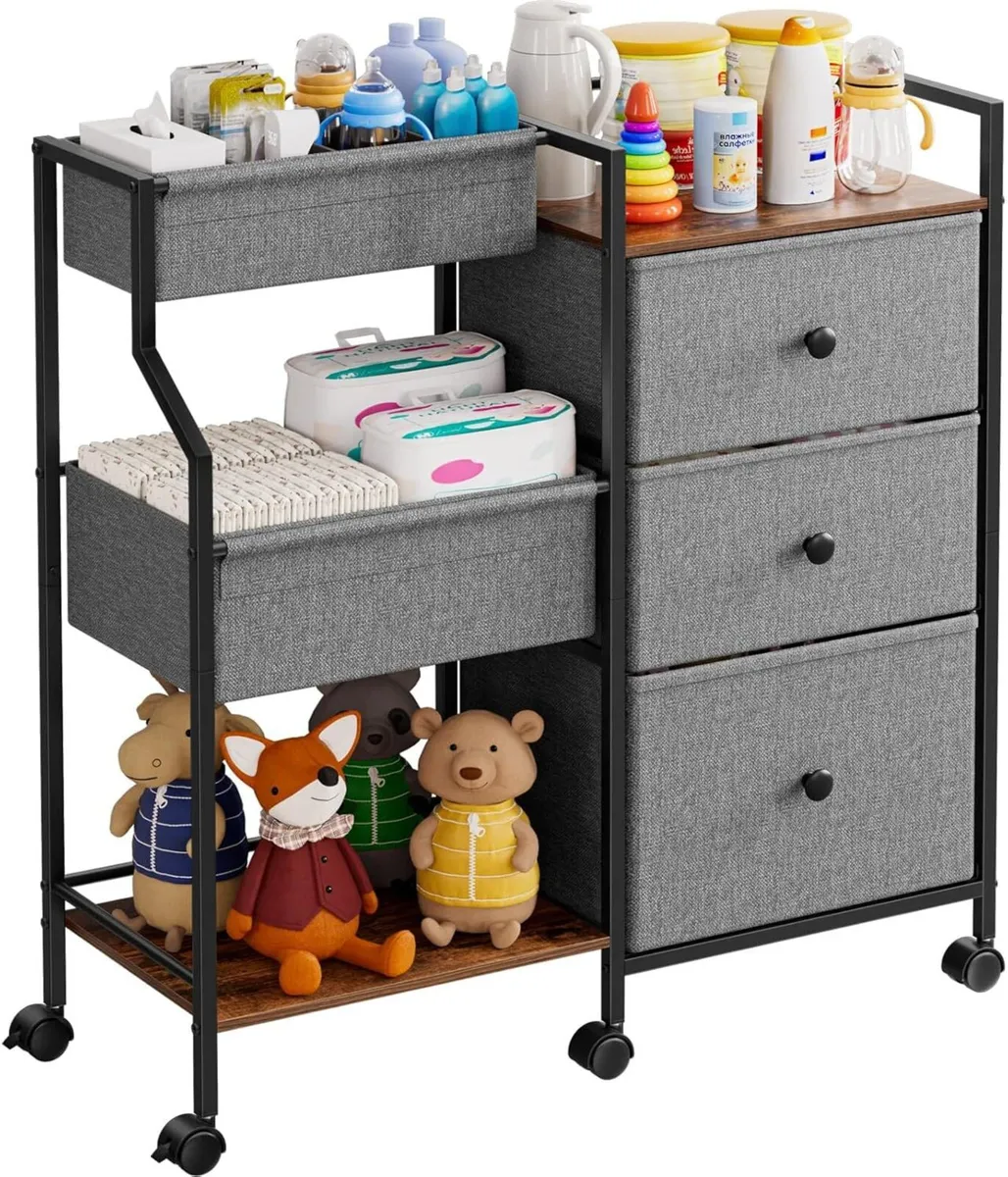 Baby Diaper Caddy Organizer and Storage - 3 Tier - Image 1