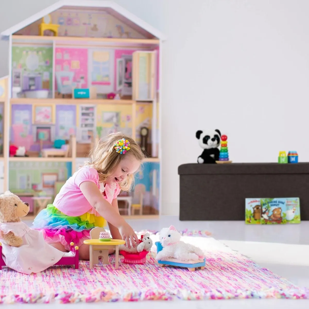 Folding Storage Bench Padded Hinged Lid Hallway - Image 4