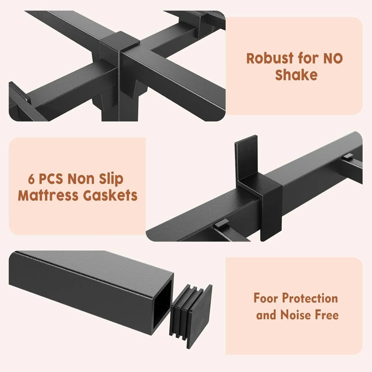 Queen Bed Frame 8 High Platform Heavy Duty Steel - Image 4