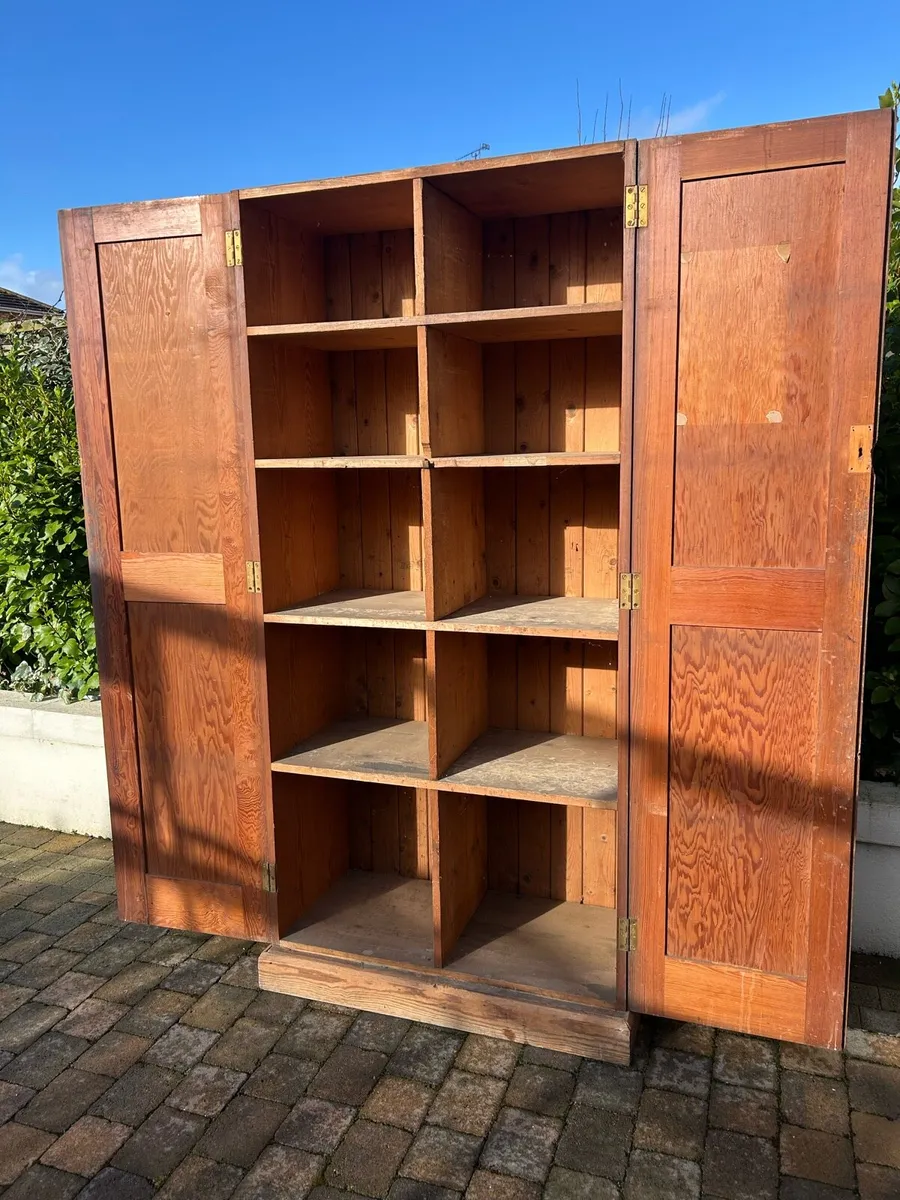 Antique pine pantry cupboard - Image 2
