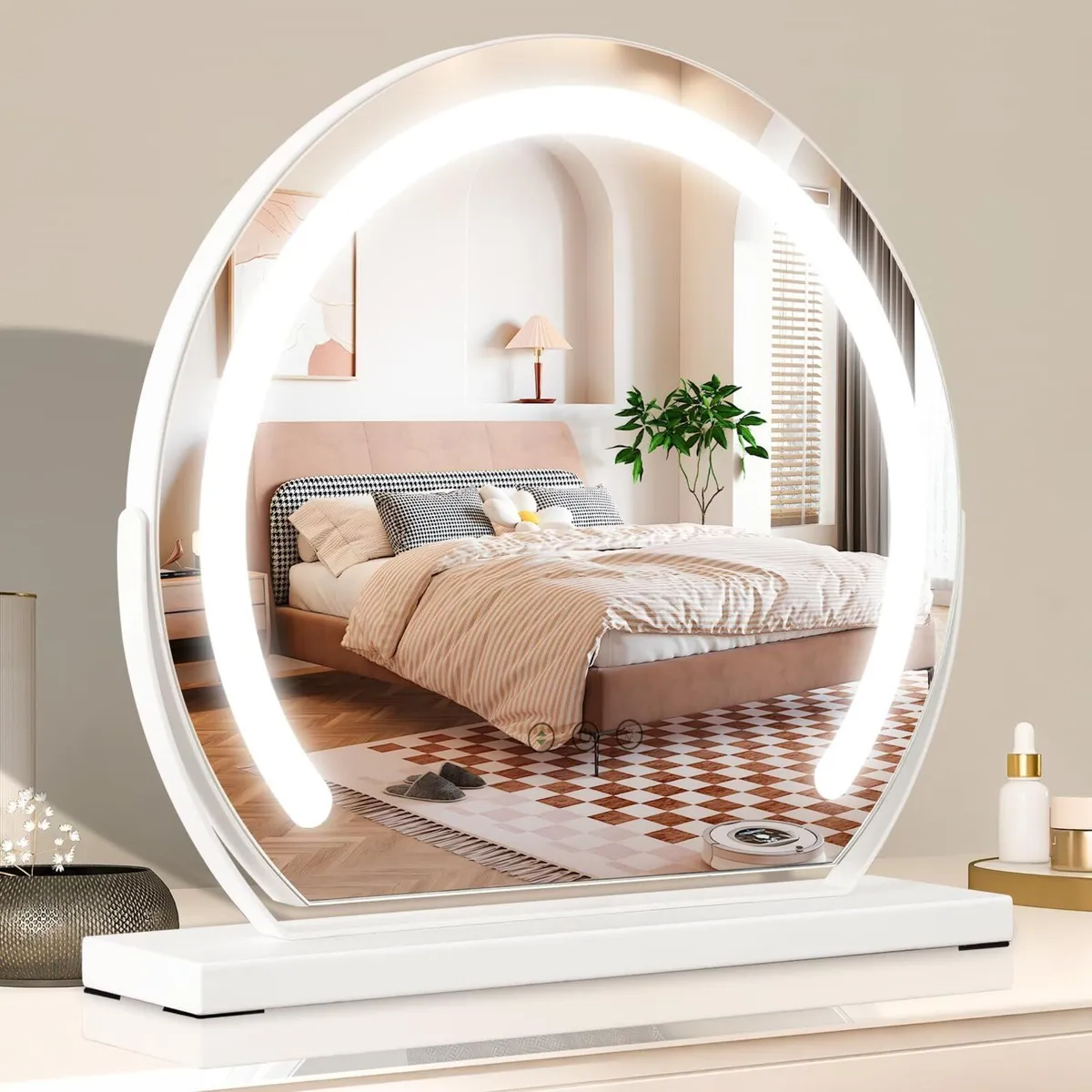 Cosmetic Mirror with Lighting 3 Adjustable Color - Image 1