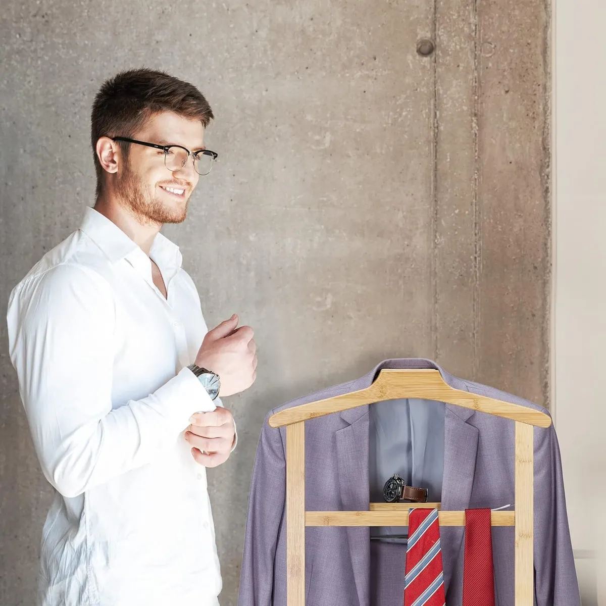 Valet on Castors for Men and Women Bamboo Clothes - Image 4