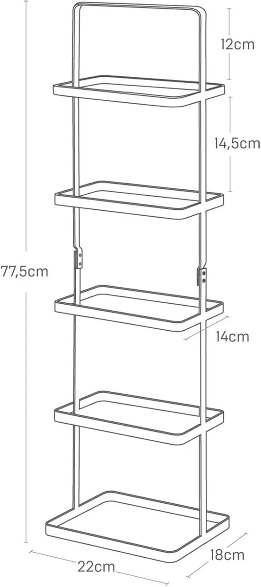 TOWER Shoe Rack Tall white Steel Minimalist 22 x - Image 2