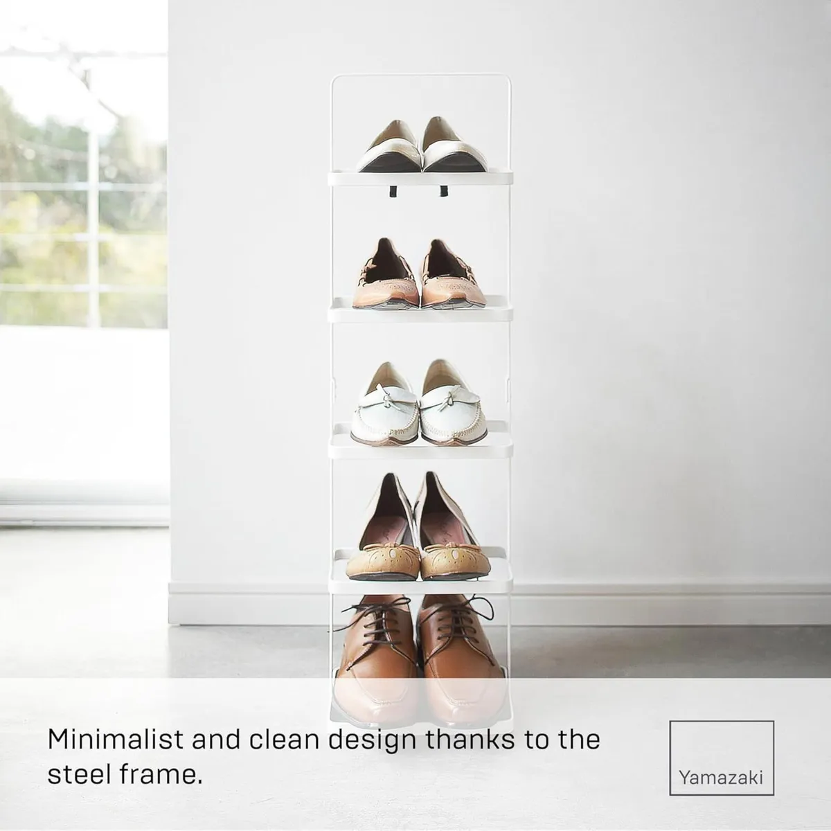 TOWER Shoe Rack Tall white Steel Minimalist 22 x - Image 4