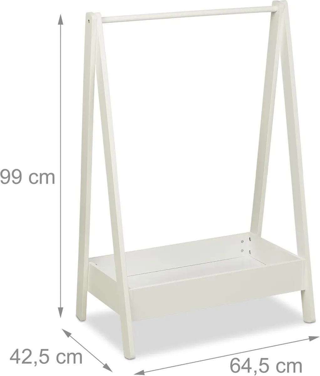 Coat Rack Children Clothes Rail with Shelf Kids - Image 3