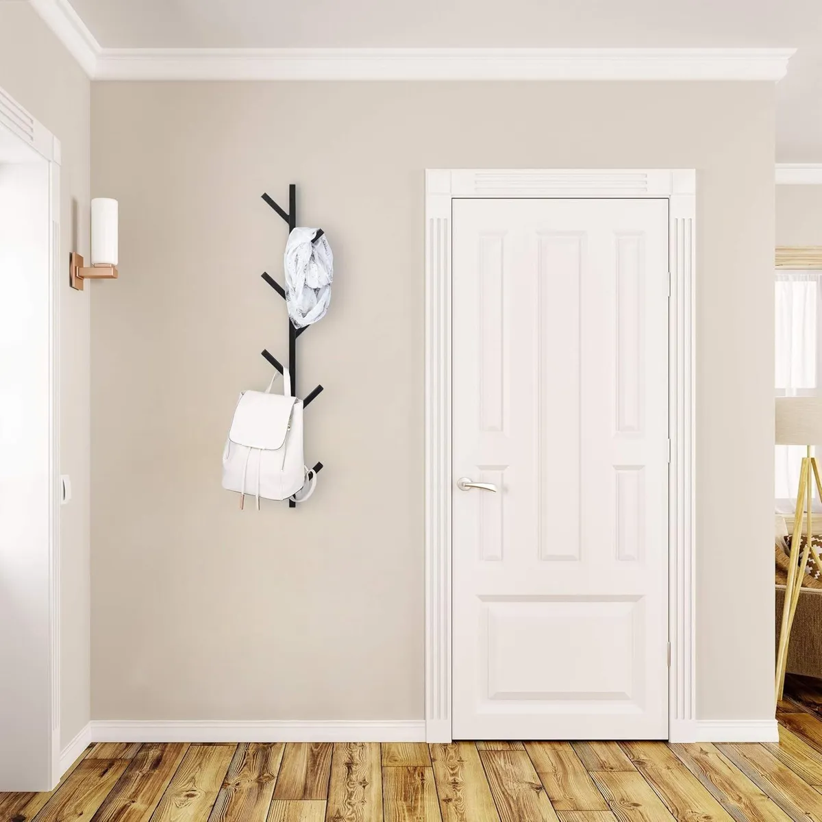 Coat Rack Metal 12 Hooks HxWxD: 100.5 x 19.5 7 cm - Image 2