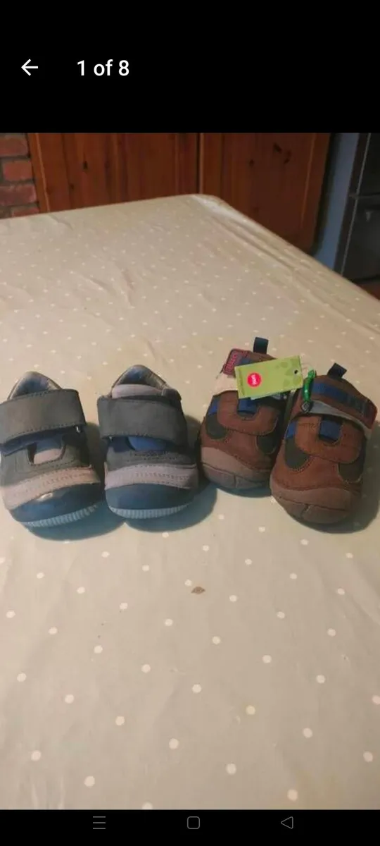 2 pairs of first start baby boys shoes. Earth frie - Image 1