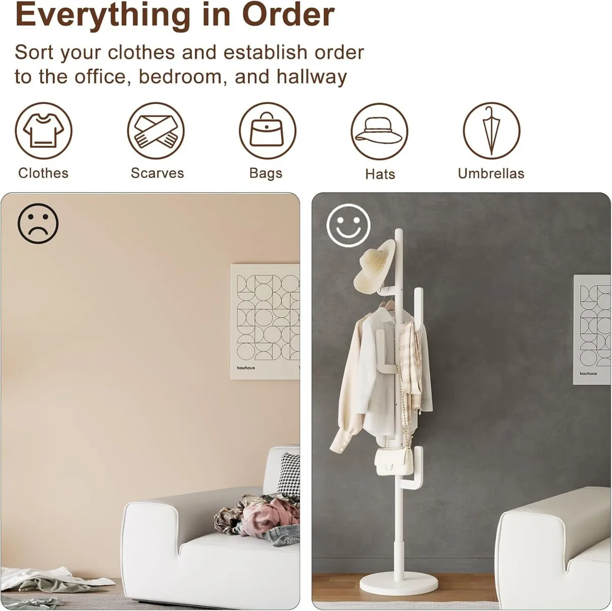 Coat Stand Woodem Rack - Cactus Design with 6 - Image 4