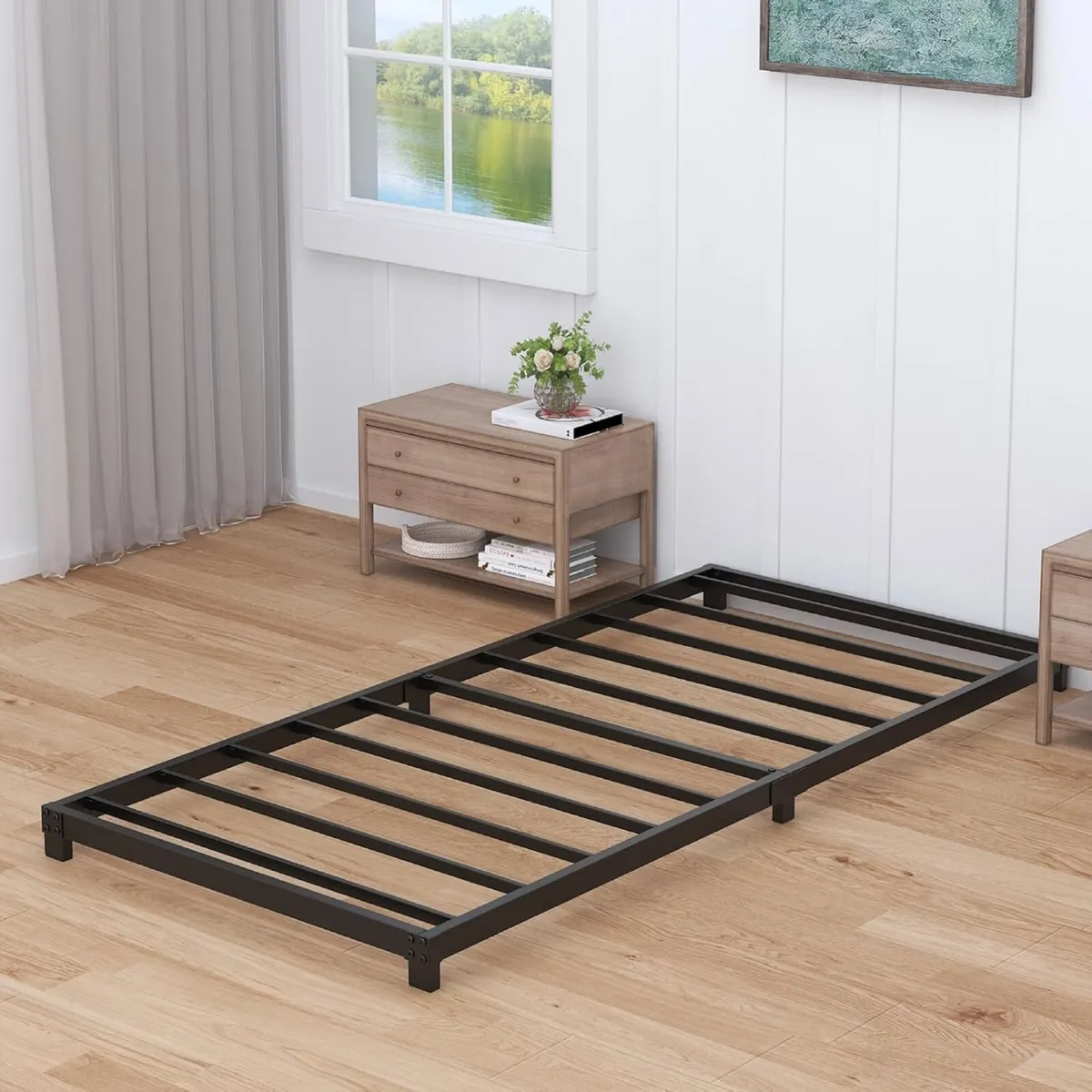 3 Inch Twin Bed Frames Low Profile Single - Image 1