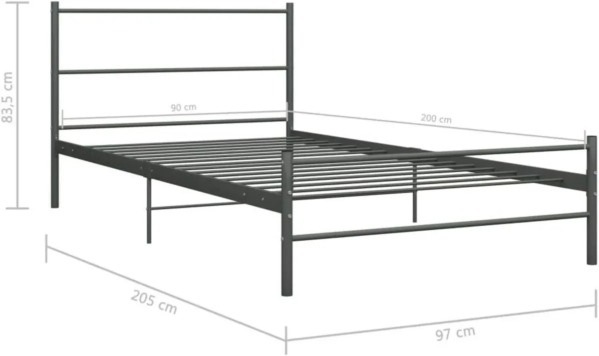 SingleDouble Bed Frame with Headboard Height from - Image 2