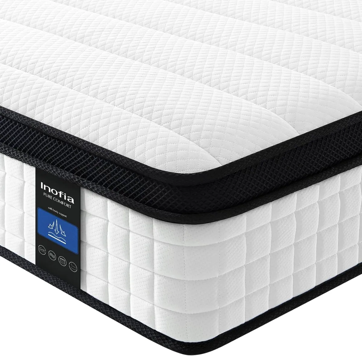 Mattress Single Bed 10.6 Inch Hybrid with - Image 1