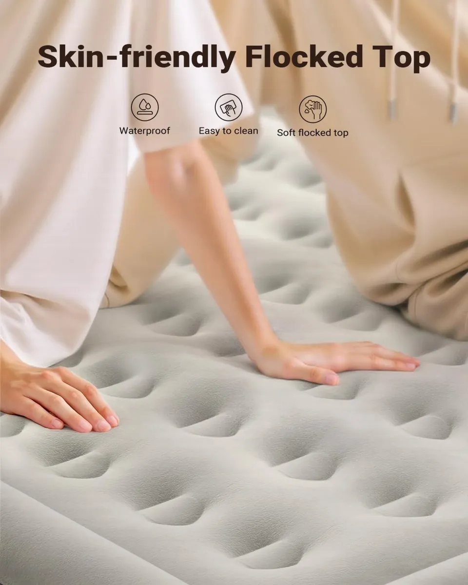Inflatable Air Mattress King Size Airbed Bed Blow - Image 3