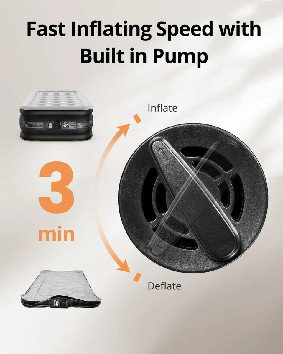 Single Airbed Inflatable Mattress with Built-in - Image 4