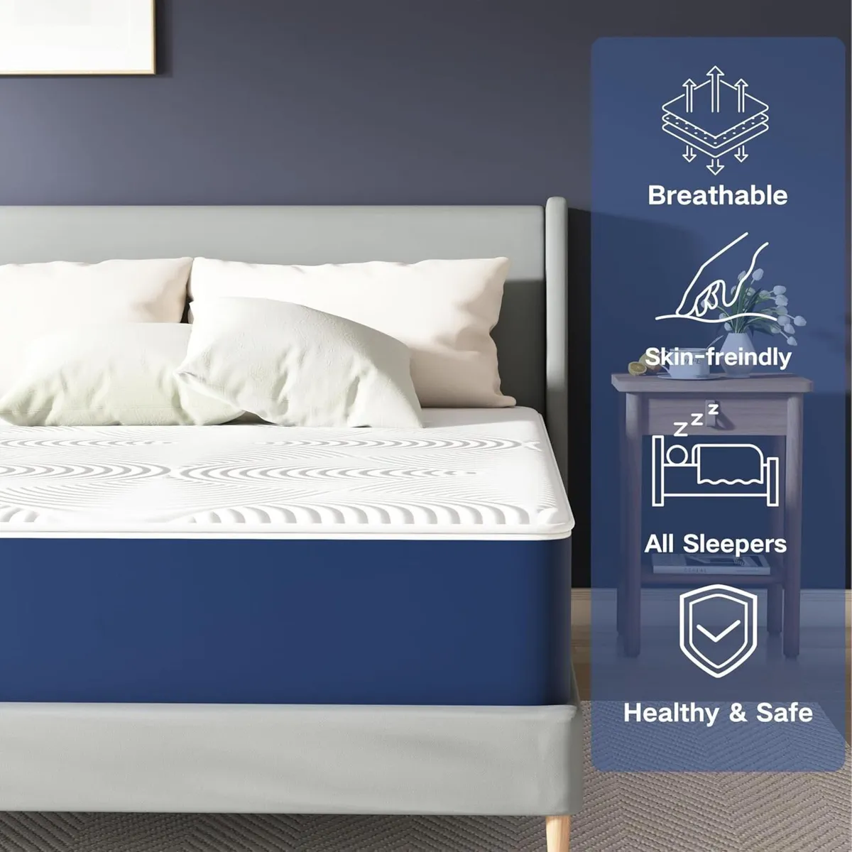Double Mattresses with Breathable Gel Memory Foam - Image 2